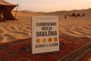 O Homem Mais Rico da Babilônia, de George S. Clason, uma obra clássica com lições eternas sobre riqueza, controle financeiro e princípios fundamentais da prosperidade.